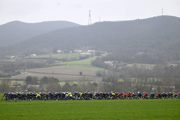 Paris - Nice 2025 - stage 6 BERRE L ETANG, FRANCE - MARCH 14 : illustration picture during stage 6 of the 83th edition of the Paris - Nice cycling race, a stage of 209,8km with start in Saint-Julien-en-Saint-Alban and finish in Berre L Etang on March 14, 2025 in Berre L Etang, France, 14 03 2025 ( Motordriver Kenny Verfaillie - Berre L Etang France  Copyright: xNicoxVereeckenx