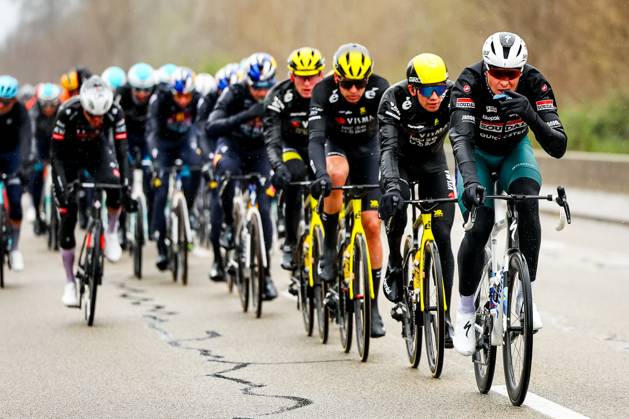 Belgian Tim Merlier of Soudal Quick-Step pictured in action during stage six of the 83th edition of the Paris-Nice cycling race, 209,8 km from Saint-Julien-en-Saint-Alban to Berre l Etang, France, Friday 14 March 2025. DAVIDxPINTENS  x114930037x