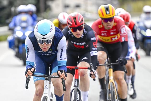 Paris - Nice 2025 - stage 7 AURON, FRANCE - MARCH 15 : Wright Fred (GBR) of Bahrain - Victorious in the escape pack during stage 7 of the 83th edition of the Paris - Nice cycling race, a stage of 109,3km with start in Nice and finish at Auron on March 15, 2025 in Auron, France, 15 03 2025 ( Motordriver Kenny Verfaillie - Auron France Copyright: xNicoxVereeckenx