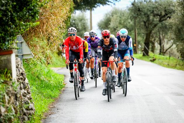 Australian Michael Storer of Tudor Pro Cycling Team (R) pictured in action during stage seven of the 83th edition of the Paris-Nice cycling race, 147,8 km from Nice to Auron, France, Saturday 15 March 2025. DAVIDxPINTENS x114998511x