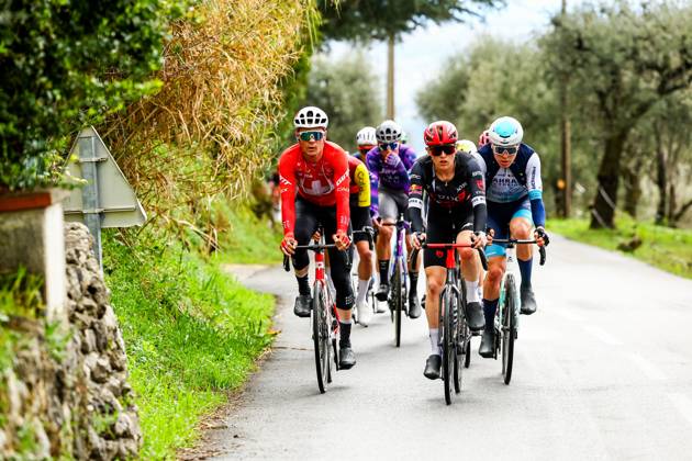 Australian Michael Storer of Tudor Pro Cycling Team (R) pictured in action during stage seven of the 83th edition of the Paris-Nice cycling race, 147,8 km from Nice to Auron, France, Saturday 15 March 2025. DAVIDxPINTENS x114998513x
