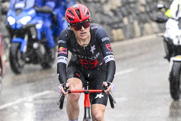 Paris - Nice 2025 - stage 7 AURON, FRANCE - MARCH 15 : Storer Michael (AUS) of Tudor Pro Cycling Team in action during stage 7 of the 83th edition of the Paris - Nice cycling race, a stage of 109,3km with start in Nice and finish at Auron on March 15, 2025 in Auron, France, 15 03 2025 ( Motordriver Kenny Verfaillie - Auron France  Copyright: xNicoxVereeckenx