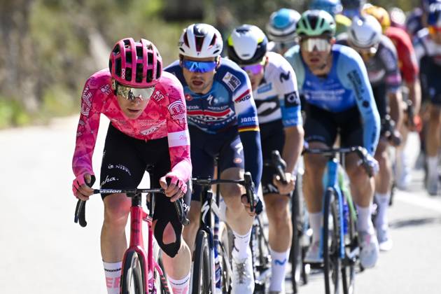 Paris - Nice 2025 - stage 8 NICE, FRANCE - MARCH 16 : Steinhauser Georg (GER) of Ef Education - Easypost in action during stage 8 and final stage of the 83th edition of the Paris - Nice cycling race, a stage of 119,9km with start and finish in Nice on March 16, 2025 in Nice, France, 16 03 2025 ( Motordriver Kenny Verfaillie - Nice France  Copyright: xNicoxVereeckenx