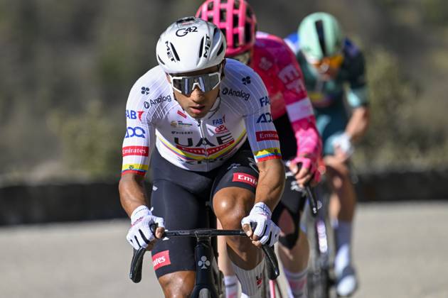Paris - Nice 2025 - stage 8 NICE, FRANCE - MARCH 16 : Narvaez Jhonatan (ECU) of Uae Team Emirates - Xrg in action during stage 8 and final stage of the 83th edition of the Paris - Nice cycling race, a stage of 119,9km with start and finish in Nice on March 16, 2025 in Nice, France, 16 03 2025 ( Motordriver Kenny Verfaillie - Nice France Copyright: xNicoxVereeckenx