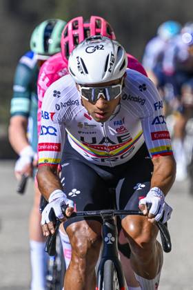 Paris - Nice 2025 - stage 8 NICE, FRANCE - MARCH 16 : Narvaez Jhonatan (ECU) of Uae Team Emirates - Xrg in action during stage 8 and final stage of the 83th edition of the Paris - Nice cycling race, a stage of 119,9km with start and finish in Nice on March 16, 2025 in Nice, France, 16 03 2025 ( Motordriver Kenny Verfaillie - Nice France Copyright: xNicoxVereeckenx