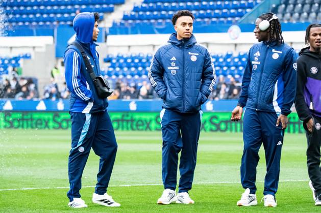 FOOTBALL : RC Strasbourg vs Toulouse FC - Ligue 1 - Journà e 26 - 16 03 2025 Reconnaissance Terrain des joueurs du RC Strasbourg StrasbourgFrance Copyright: xBaptistexAutissierx