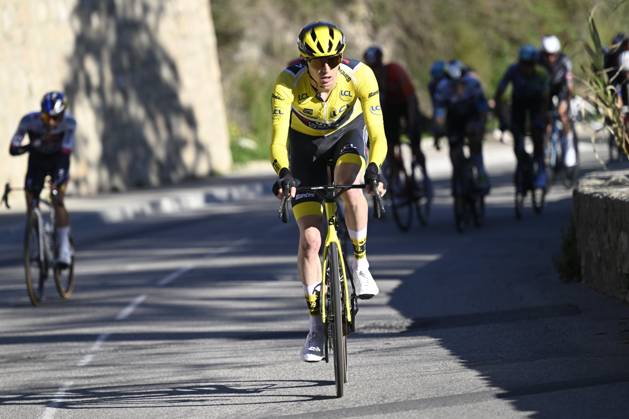 Paris - Nice 2025 - stage 8 NICE, FRANCE - MARCH 16 : Jorgenson Matteo (USA) of Team Visma Lease A Bike attacking during stage 8 and final stage of the 83th edition of the Paris - Nice cycling race, a stage of 119,9km with start and finish in Nice on March 16, 2025 in Nice, France, 16 03 2025 ( Motordriver Kenny Verfaillie - Nice France  Copyright: xNicoxVereeckenx