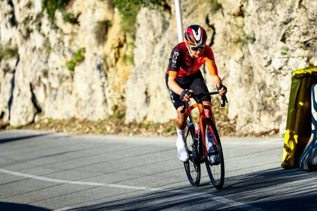 American Magnus Sheffield of Ineos Grenadiers pictured in action during stage eight of the 83th edition of the Paris-Nice cycling race, 119,9 km from Nice to Nice, France, Sunday 16 March 2025. DAVIDxPINTENS  x115103869x