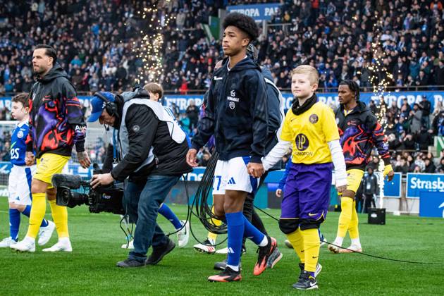 FOOTBALL : RC Strasbourg vs Toulouse FC - Ligue 1 - Journà e 26 - 16 03 2025 Samuel Amo-Ameyaw (RC Strasbourg) StrasbourgFrance Copyright: xBaptistexAutissierx