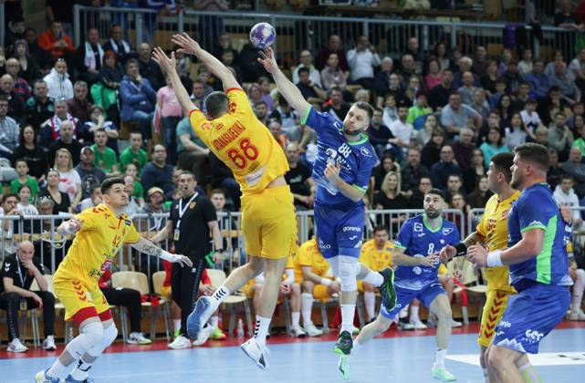 Handball, European Championship qualifier, Slovenia - North Macedonia