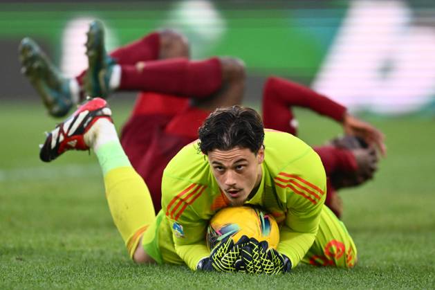 CALCIO - Serie A - AS Roma vs Cagliari Calcio Mile Svilar of A.S. Roma is in action during the 29th day of the Serie A Championship between A.S. Roma and Cagliari Calcio at the Olympic Stadium on March 16, 2025 in Rome, Italy. Rome Italy Copyright: xIPAxSport ABACAx