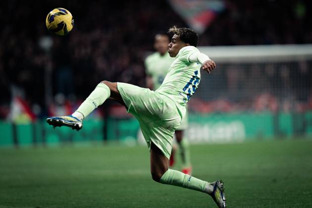 Atletico de Madrid v FC Barcelona, Barca - LaLiga EA Sports MADRID, SPAIN, MARCH 16: Lamine Yamal of FC Barcelona during the LaLiga EA Sports match between Atletico de Madrid and FC Barcelona at Estadio Civitas Metropolitano on March 16, 2025 in Madrid, Spain. Madrid Estadio Civitas Metropolitano Madrid Spain Copyright: xAlexxPerezx AtleticodeMadridFCBarcelona16MARCH288