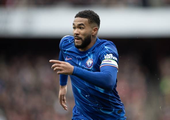 Arsenal FC v Chelsea FC - Premier League LONDON, ENGLAND - MARCH 16: Reece James of Chelsea during the Premier League match between Arsenal FC and Chelsea FC at Emirates Stadium on March 16, 2025 in London, England. London Emirates Stadium England United Kingdom Copyright: xVisionhausx 776173156