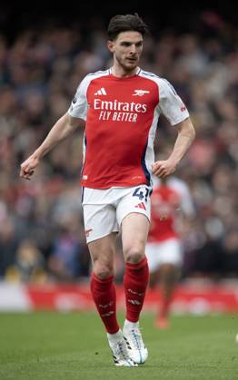 Arsenal FC v Chelsea FC - Premier League LONDON, ENGLAND - MARCH 16: Declan Rice of Arsenal during the Premier League match between Arsenal FC and Chelsea FC at Emirates Stadium on March 16, 2025 in London, England. London Emirates Stadium England United Kingdom Copyright: xVisionhausx 776173156