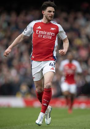 Arsenal FC v Chelsea FC - Premier League LONDON, ENGLAND - MARCH 16: Declan Rice of Arsenal during the Premier League match between Arsenal FC and Chelsea FC at Emirates Stadium on March 16, 2025 in London, England. London Emirates Stadium England United Kingdom Copyright: xVisionhausx 776173156