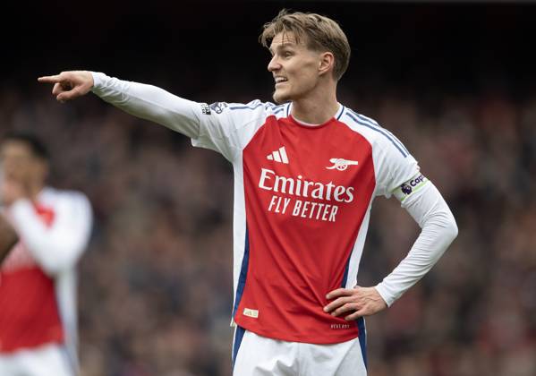 Arsenal FC v Chelsea FC - Premier League LONDON, ENGLAND - MARCH 16: Martin Odegaard of Arsenal during the Premier League match between Arsenal FC and Chelsea FC at Emirates Stadium on March 16, 2025 in London, England. London Emirates Stadium England United Kingdom Copyright: xVisionhausx 776173156