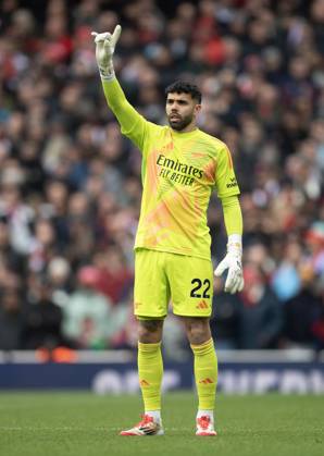 Arsenal FC v Chelsea FC - Premier League LONDON, ENGLAND - MARCH 16: David Raya of Arsenal during the Premier League match between Arsenal FC and Chelsea FC at Emirates Stadium on March 16, 2025 in London, England. London Emirates Stadium England United Kingdom Copyright: xVisionhausx 776173156