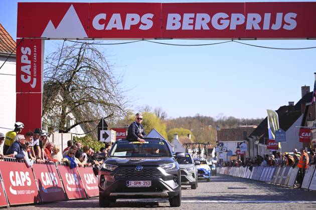 Danilith Nokere Koerse 2025 cycling race NOKERE, BELGIUM - MARCH 19 : race director during the Men Elite UCI 1.Pro 78th Danilith Nokere Koerse cycling race with start in Deinze and finish in Nokere (188,2 km) on March 19, 2025 in Nokere, Belgium, 19 03 2025 ( Motordriver Rodrique Verfaillie & Nokere Belgium  Copyright: xTomasxSiskx