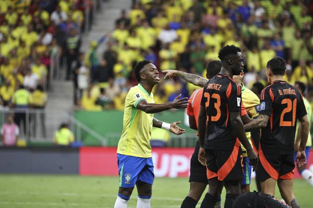 Match between brazil and colomba for the world cup qualifiers in brasilia Brasilia (df), 03 20 2025 - qualifiers 2026 world cup brazil colombia - player vinicius junior during the match between the brazilian team and the colombian team, for the 13th round of the world cup qualifiers at the arena brb mane garrincha, this thursday night, march 20, 2025 match between brazil and colombia for the world cup qualifiers in brasilia (Foto: Leco Viana Thenews2 imago images) SPO Copyright: xLecoxVianax