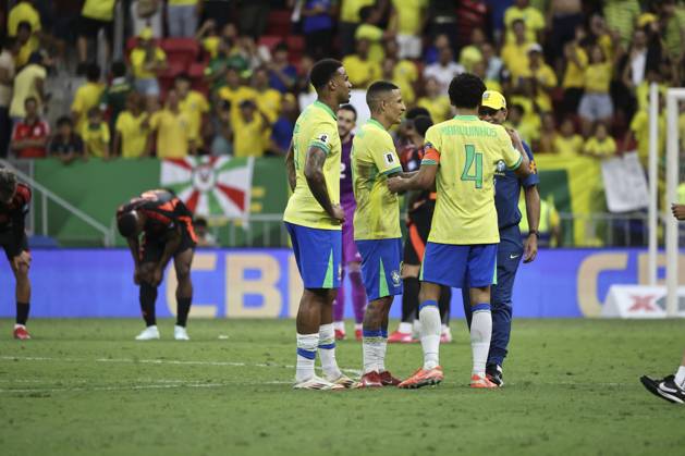 Match between brazil and colombia for the world cup qualifiers in brasilia Brasilia (df), 03 20 2025 - qualifiers 2026 world cup brazil colombia the brazilian national team, Nationalteam celebrates the 2x1 victory, in a match between the brazilian national team and the colombian national team, for the 13th round of the world cup qualifiers at the brb mane garrincha arena, this thursday night, march 20, 2025. (Foto: Leco Viana Thenews2 imago images) SPO Copyright: xLecoxVianax
