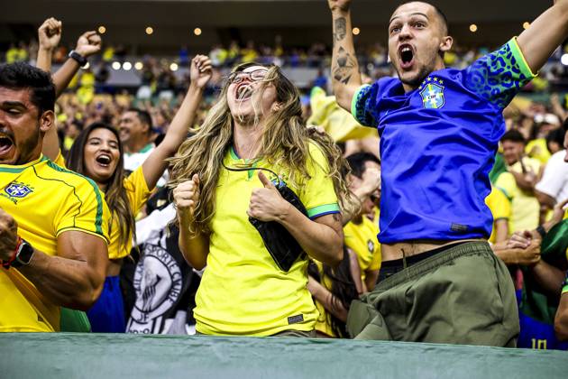 Match between brazil and colomba for the world cup qualifiers in brasilia Brasilia (df), 03 20 2025 - qualifiers 2026 world cup brazil colombia the fans celebrate the victory of the national team, Nationalteam in the match between the brazilian team and the colombian team, for the 13th round of the world cup qualifiers at the brb mane garrincha arena, this thursday night, march 20, 2025. (Foto: Pedro Paulo Diaz Thenews2 imago images) Copyright: xPedroxPauloxDiazx