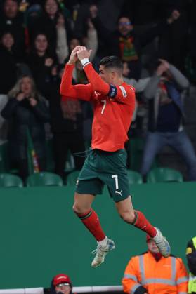 2025 03 23 xJAx Portugal, Lisbon Estadio Jose Alvalade UEFA Nations League 2025 Quarter finals Portugal Denmark v l , Cristiano Ronaldo Portugal Torjubel, Goal celebration, celebrate the goal Copyright: JoaquimxFerreira