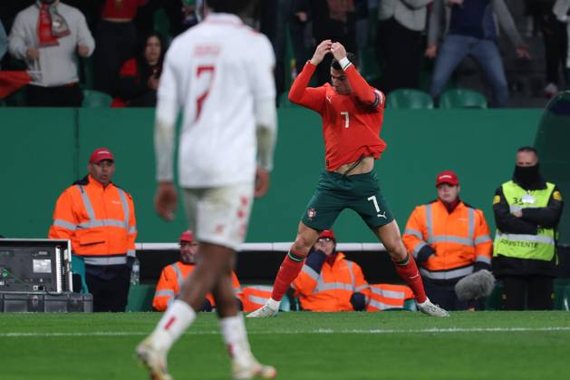 2025 03 23 xJAx Portugal, Lisbon Estadio Jose Alvalade UEFA Nations League 2025 Quarter finals Portugal Denmark v l , Cristiano Ronaldo Portugal Torjubel, Goal celebration, celebrate the goal Copyright: JoaquimxFerreira