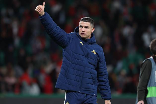 2025 03 23 xJAx Portugal, Lisbon Estadio Jose Alvalade UEFA Nations League 2025 Quarter finals Portugal Denmark v l , thumbs up, Cristiano Ronaldo Portugal thanks the fans, thanks team after the match, after the match thanks the fans, applauds the fans Copyright: JoaquimxFerreira