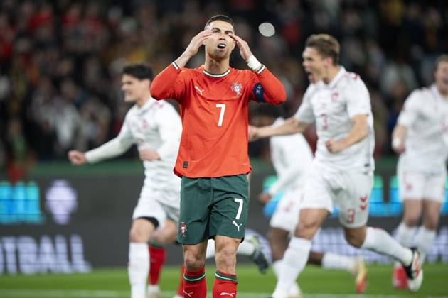 UEFA Nations League Portugal Denmark Portugal s Cristiano Ronaldo reacts after missing a penalty during the UEFA Nations League playoff match in League A between Portugal and Denmark at JosÃ Alvalade Stadium in Lisbon, Portugal on Sunday, March 23, 2025 Photo Bo Amstrup Ritzau Scanpix , Lisbon Portugal Mors  Copyright: BoxAmrstrupx xRitzauxScanpix BoxAmstrupx spdk20250324-022113-L