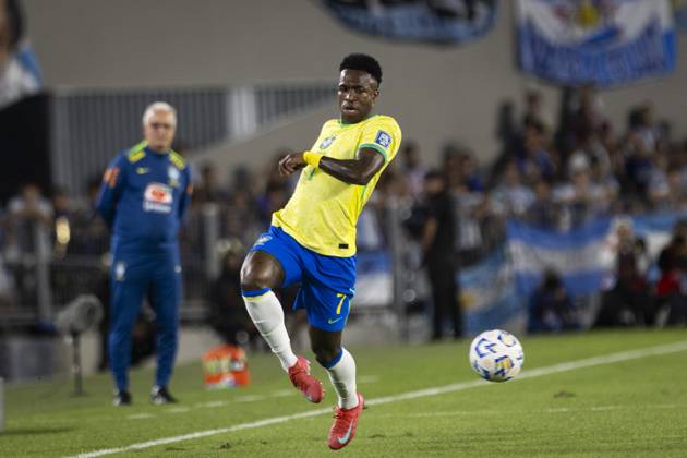 Argentina v Brazil - FIFA World Cup, WM, Weltmeisterschaft, Fussball 2026 Qualifier Vinicius Junior of Brazil in action during the South of American FIFA World Cup 2026 Qualifier between Argentina and Brazil at Estadio Mas Monumental Antonio Vespucio Liberti on March 25, 2025 in Buenos Aires, Argentina. Buenos Aires Argentina Copyright: xMatiasxBagliettox originalFilename:baglietto-notitle250325_npeGo