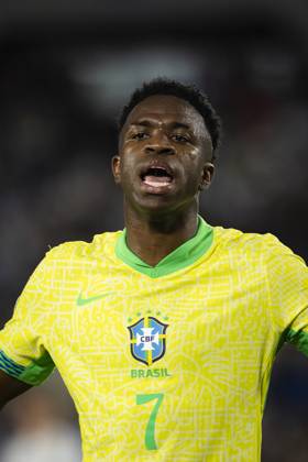 Argentina v Brazil - FIFA World Cup, WM, Weltmeisterschaft, Fussball 2026 Qualifier Vinicius Junior of Brazil looks on during the South of American FIFA World Cup 2026 Qualifier between Argentina and Brazil at Estadio Mas Monumental Antonio Vespucio Liberti on March 25, 2025 in Buenos Aires, Argentina. Buenos Aires Argentina Copyright: xMatiasxBagliettox originalFilename:baglietto-notitle250325_npgmM