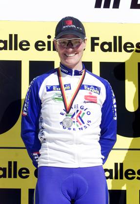 German Championships a Straßenfahren 2002 Elite Women Petra ROSSNER, team Saturn German Champion 2001, Vice-champion 2002
