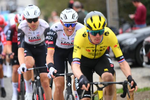 E3 Saxo Classic 2025 Cycling Race Harelbeke, Belgium - March 28 : Politt Nils (GER) of Uae Team Emirates - Xrg in action during the Men Elite UCI World Tour 68th E3 Saxo Classic cycling race of 208 kms with start in Harelbeke and finish in Harelbeke on March 28, 2025 in Harelbeke, Belgium, 28 03 2025 ( Motordriver Kenny Verfaillie - Harelbeke Belgium  Copyright: xVincentxKalutx