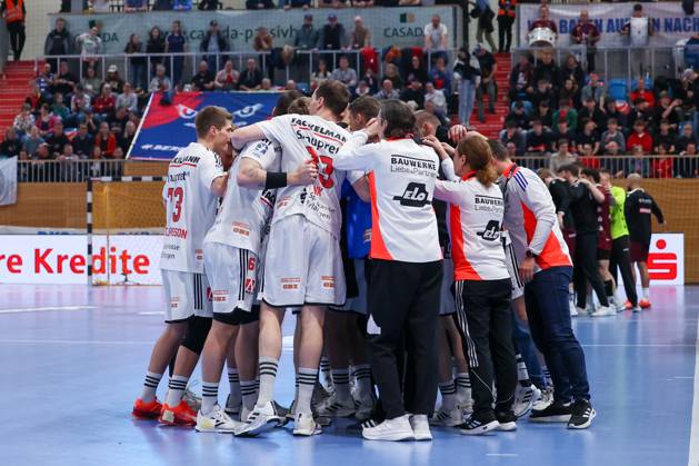 The Erlangen team is going to battle, 1 VFL Potsdam vs HC Erlangen, 1 Bundesliga, Daikin, HBL, 29 03 2025 Potsdam Brandenburg Germany Copyright: xFootbowl ThomasxSobotzkix