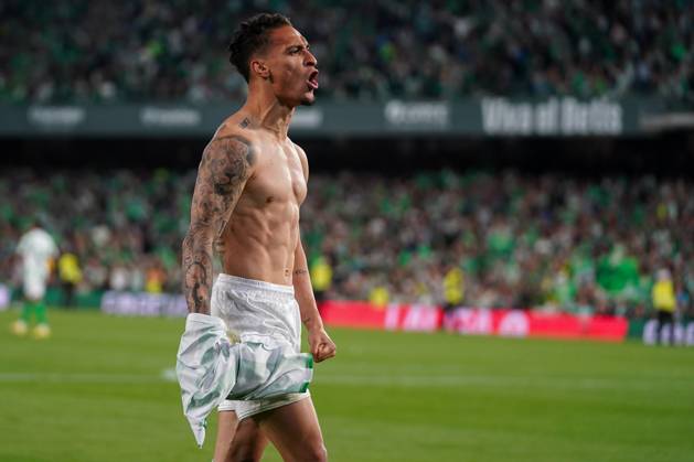 Antony dos Santos (Real Betis) celebrate during LaLiga match between Real Betis and Sevilla FC, at Benito Villamarin on March 29, 2025 in Seville, Spain Seville Spain Copyright: xFernandoxVazquezx xVWPicsx 0808082082st