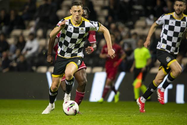 Boavista FC v Gil Vicente FC - Liga Portugal Betclic Robert Bozenik of Boavista FC plays in the Portuguese Primeira Liga soccer match between Boavista FC and Gil Vicente at Estadio do Bessa in Porto, Portugal, on April 1, 2025. Porto Portugal Copyright: xRitaxFrancax originalFilename:franca-boavista250401_npMHI