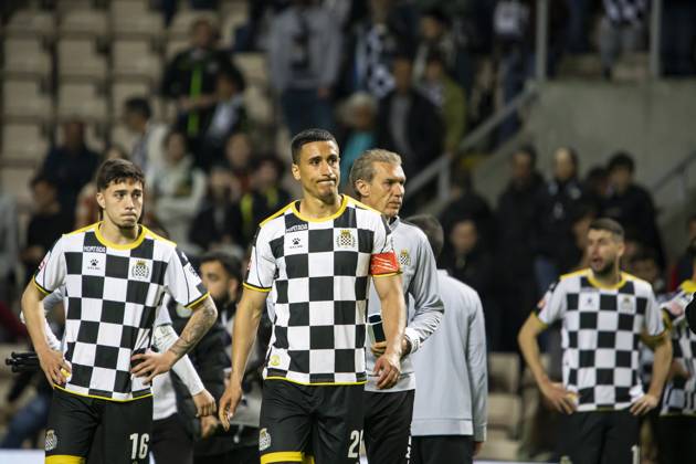 Boavista FC v Gil Vicente FC - Liga Portugal Betclic Rodrigo Abascal of Boavista FC reacts during the Portuguese Primeira Liga football match at Estadio do Bessa in Porto, Portugal, on April 1, 2025. Porto Portugal  Copyright: xRitaxFrancax originalFilename:franca-boavista250401_npNmw