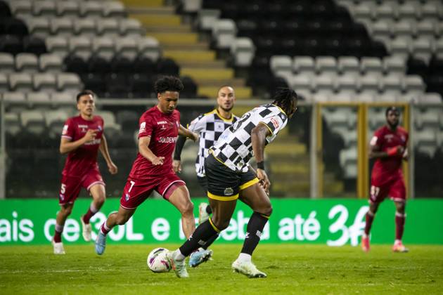 Boavista FC v Gil Vicente FC - Liga Portugal Betclic Tidjany Toure of Gil Vicente FC is in action during the Portuguese Primeira Liga football match at Estadio do Bessa in Porto, Portugal, on April 1, 2025 Porto Portugal  Copyright: xRitaxFrancax originalFilename:franca-boavista250401_npoQQ