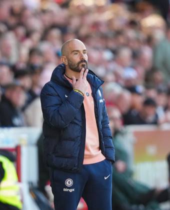 Brentford v Chelsea, Premier League, Football, Gtech Community Stadium, Brentford London, UK - 06 Apr 2025 Enzo Maresca manager of Chelsea Brentford Gtech Community Stadium London GBR, UK NEWSPAPERS OUT Copyright: xSeanxRyanx