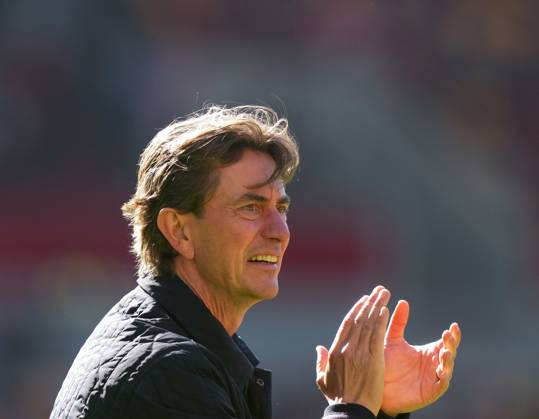 Brentford v Chelsea, Premier League, Football, Gtech Community Stadium, Brentford London, UK - 06 Apr 2025 Thomas Frank manager of Brentford Brentford Gtech Community Stadium London GBR, UK NEWSPAPERS OUT Copyright: xSeanxRyanx