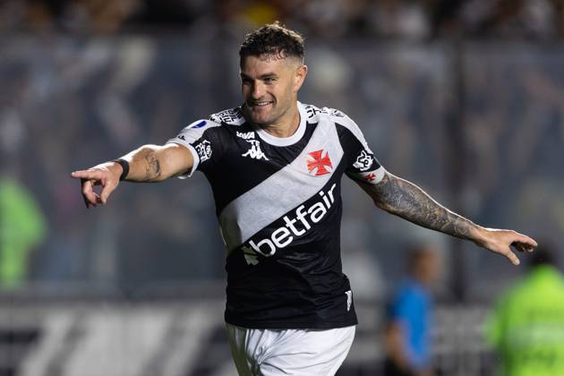April 8, 2025, Rio de Janeiro, Rio de Janeiro, BRA: RIO DE JANEIRO, BRAZIL - APRIL 08: PABLO VEGETTI of Vasco da Gama celebrates after scoring the team s first goal during the match between Vasco da Gama and Puerto Cabello as part of Copa CONMEBOL Sudamericana 2025 at Sao Januario Stadium on April 08, 2025 in Rio de Janeiro, Brazil. Rio de Janeiro BRA - ZUMAc227 20250408_zsp_c227_018 Copyright: xRuanoxCarneirox