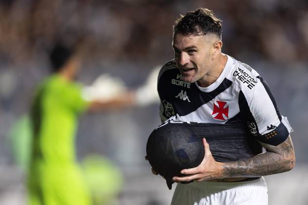 April 8, 2025, Rio de Janeiro, Rio de Janeiro, BRA: RIO DE JANEIRO, BRAZIL - APRIL 08: PABLO VEGETTI of Vasco da Gama celebrates after scoring the team s first goal during the match between Vasco da Gama and Puerto Cabello as part of Copa CONMEBOL Sudamericana 2025 at Sao Januario Stadium on April 08, 2025 in Rio de Janeiro, Brazil. Rio de Janeiro BRA - ZUMAc227 20250408_zsp_c227_025 Copyright: xRuanoxCarneirox