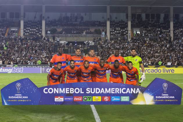 April 8, 2025, Rio de Janeiro, Rio de Janeiro, BRA: RIO DE JANEIRO, BRAZIL - APRIL 08: Players of Puerto Cabello pose for a photo prior the match between Vasco da Gama and Puerto Cabello as part of Copa CONMEBOL Sudamericana 2025 at Sao Januario Stadium on April 08, 2025 in Rio de Janeiro, Brazil. Rio de Janeiro BRA - ZUMAc227 20250408_zsp_c227_035 Copyright: xRuanoxCarneirox