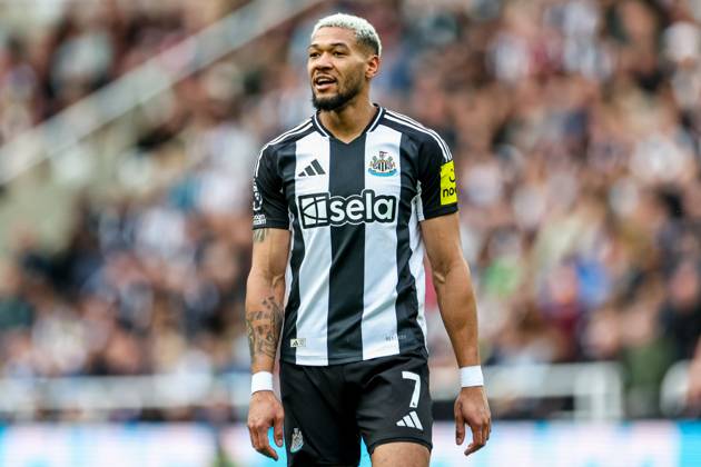 Premier League Newcastle United v Manchester United, ManU Joelinton of Newcastle United reacts during the Premier League match Newcastle United vs Manchester United at St. James s Park, Newcastle, United Kingdom, 13th April 2025 (Photo by Mark Cosgrove News Images) Newcastle St. James s Park Tyne and Wear United Kingdom Copyright: xMarkxCosgrove NewsxImagesx