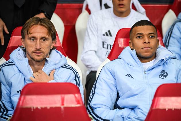 October 2, 2024, Villeneuve-D ascq, France, France: Luka MODRIC of Real Madrid and Kylian MBAPPE of Real Madrid during the UEFA Champions League, League Phase MD2 match between Lille OSC (LOSC) and Real Madrid at Pierre Mauroy Stadium on October 02, 2024 in Villeneuve-d Ascq near Lille, France. Villeneuve-D ascq France - ZUMAm308 20241002_zsp_m308_094 Copyright: xMatthieuxMirvillex