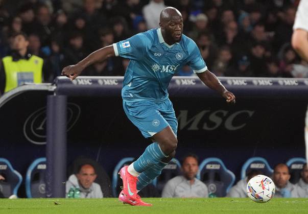 NAPLES, ITALY - APRIL14: Romelu Lukaku of SSC Napoli during the Serie A match between SSC Napoli and Empoli FC at Stadio Diego Armando Maradona on April 14, 2025 in Naples, Italy Copyright: xFOTOAGENZIAx