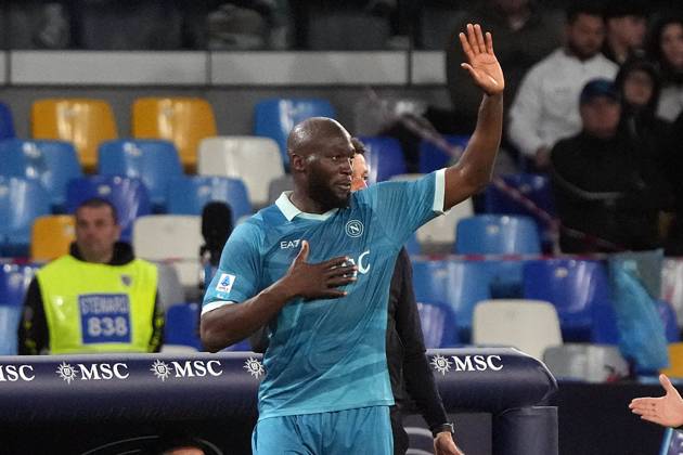 NAPLES, ITALY - APRIL14: Romelu Lukaku of SSC Napoli during the Serie A match between SSC Napoli and Empoli FC at Stadio Diego Armando Maradona on April 14, 2025 in Naples, Italy Copyright: xFOTOAGENZIAx