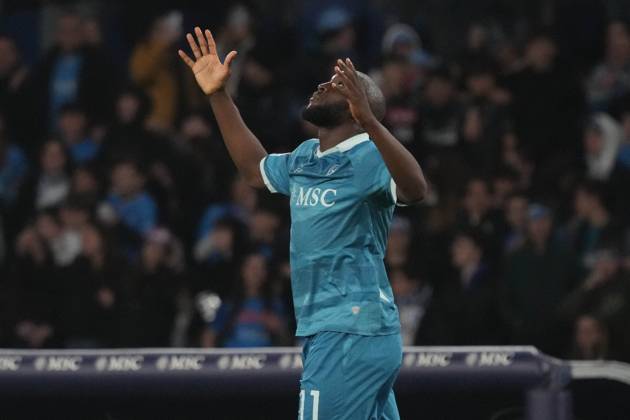 NAPLES, ITALY - APRIL14: Romelu Lukaku of SSC Napoli during the Serie A match between SSC Napoli and Empoli FC at Stadio Diego Armando Maradona on April 14, 2025 in Naples, Italy Copyright: xFOTOAGENZIAx