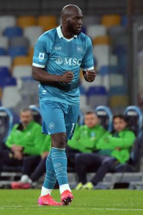 NAPLES, ITALY - APRIL14: Romelu Lukaku of SSC Napoli during the Serie A match between SSC Napoli and Empoli FC at Stadio Diego Armando Maradona on April 14, 2025 in Naples, Italy Copyright: xFOTOAGENZIAx