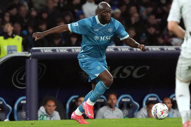 NAPLES, ITALY - APRIL14: Romelu Lukaku of SSC Napoli during the Serie A match between SSC Napoli and Empoli FC at Stadio Diego Armando Maradona on April 14, 2025 in Naples, Italy Copyright: xFOTOAGENZIAx